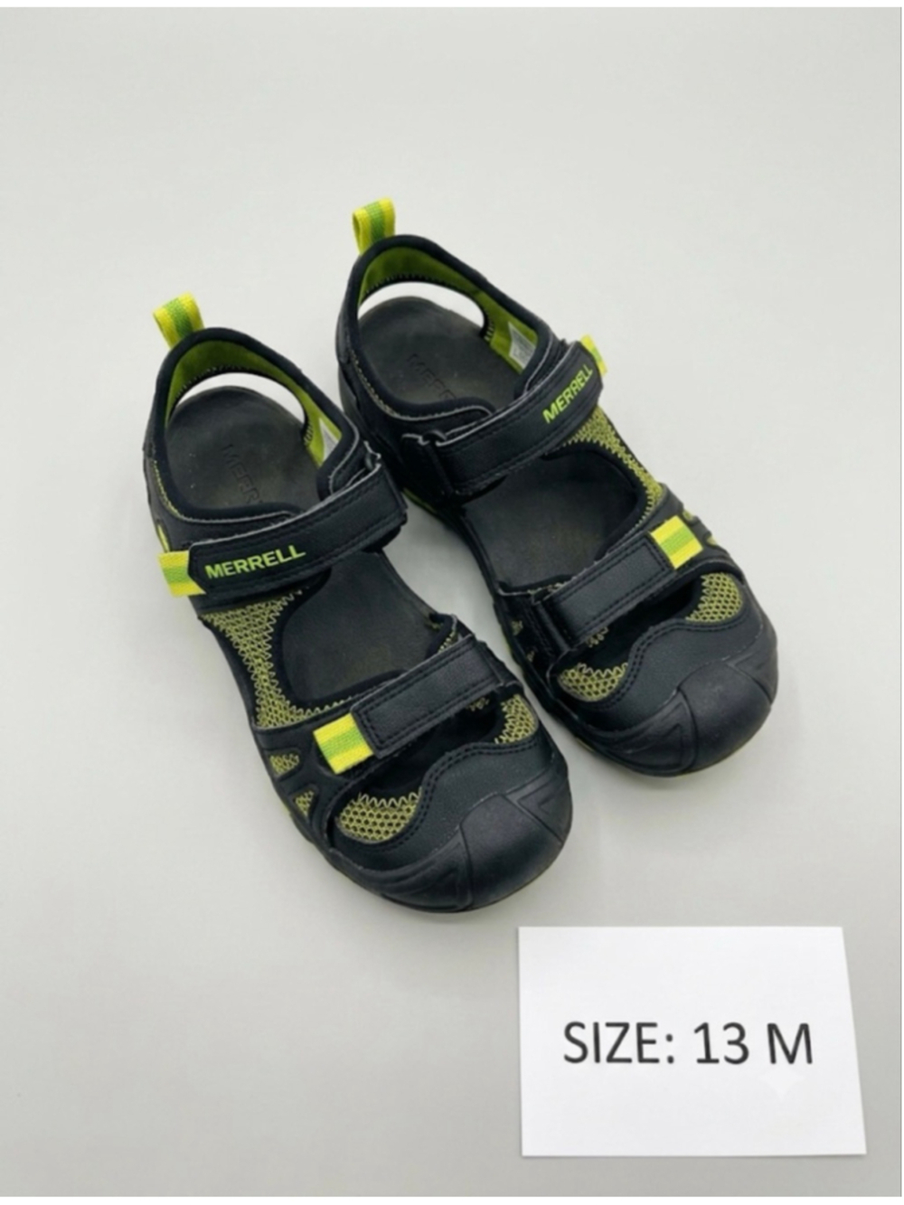 Boys Merrell Hydro Rapid Water Shoes 13 Black Green